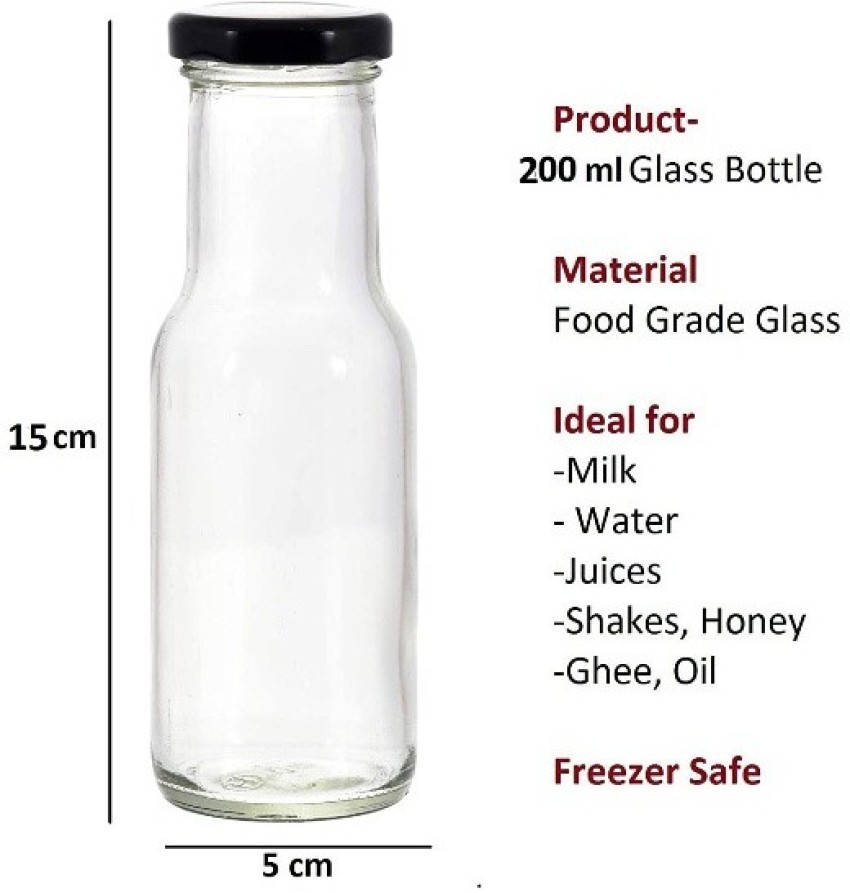 200ml 250ml 500ml Clear Glass Milk Bottles - Reliable Glass