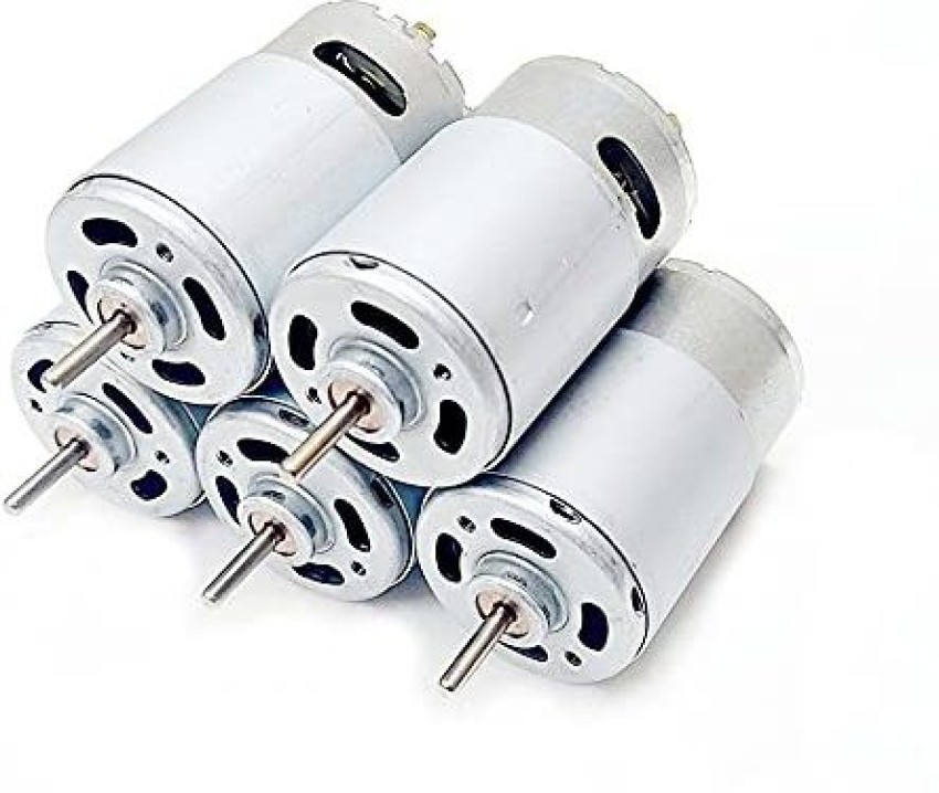 SSV CARE (Pack of 5) 12v 555 DC Motor 12000rpm High Speed for DIY Projects  RS-555 Brushed Motor High RPM High Speed 12v DC Motor Electronic Components  Electronic Hobby Kit Price in India - Buy SSV CARE (Pack of 5) 12v 555 DC  Motor