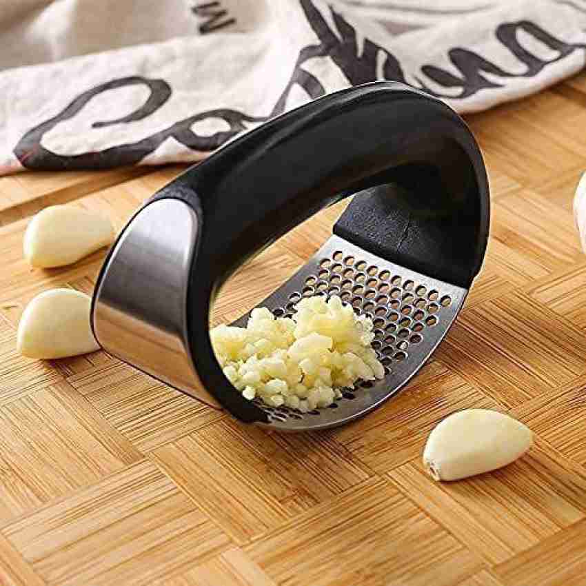 Ginger Crusher - Kitchen Utensil - Easy Clean and Rust Proof Garlic Press,  Heavy Duty Nut Grinder Ergonomic Soft Easy Squeeze Handle