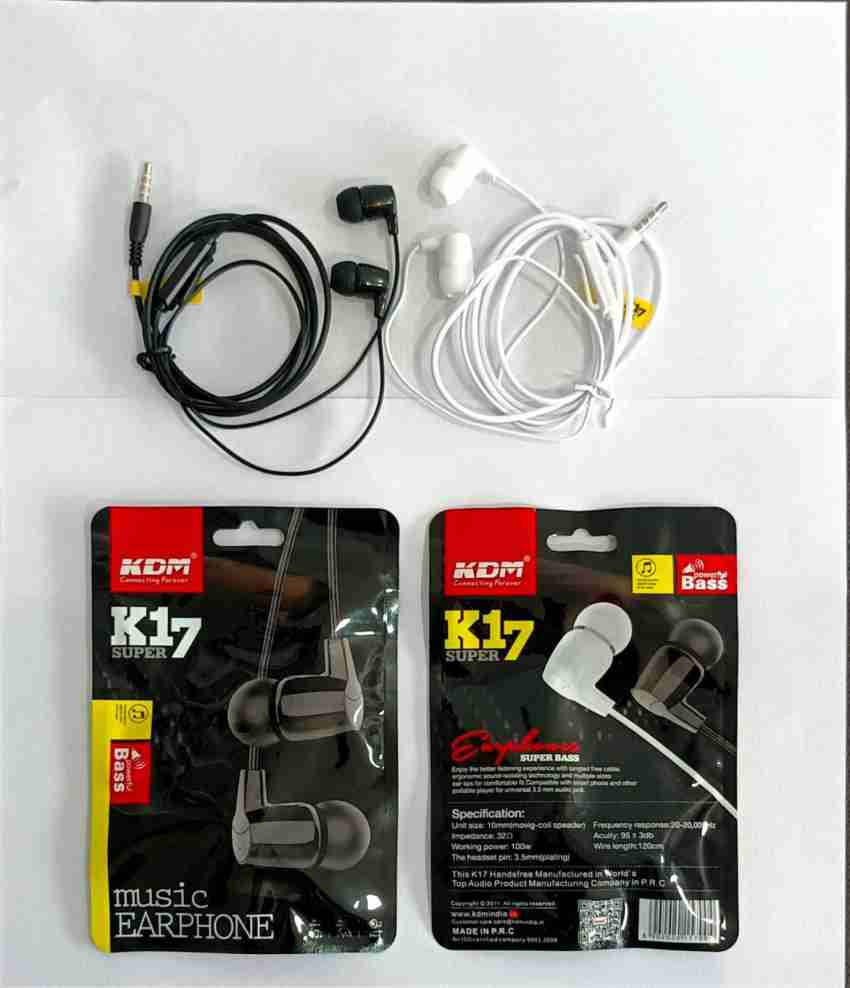 KDM K 17 Wired Headset Price in India Buy KDM K 17 Wired Headset