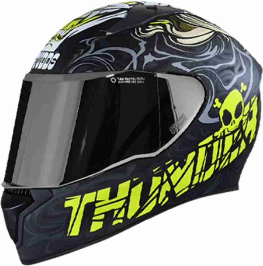 STUDDS THUNDER D9 DECOR WITH MIRROR VISOR Motorsports Helmet Buy