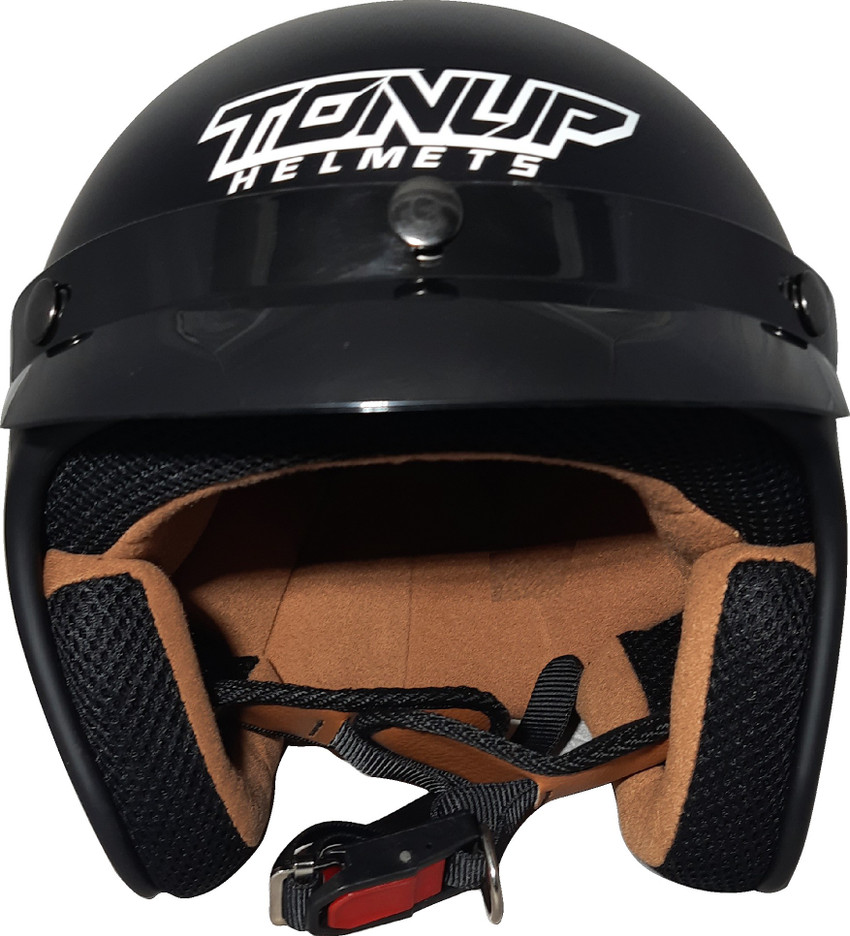 THH HELMETS TONUP TU 356 black silver Starline open face helmet
