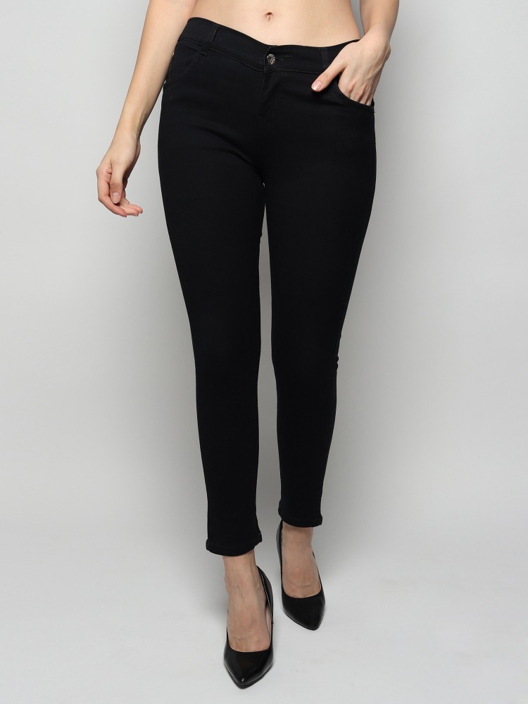 Girl in sale black jeans