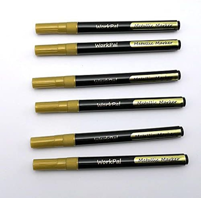 Paaroots Set of 2 Golden Pen 0.8 mm Fine Point - Smudge  proof Golden Pen for Art Drawing, Sketching & Writing (2pack) Golden Ink Pen  Highlighter Fine liner- Gel Ink