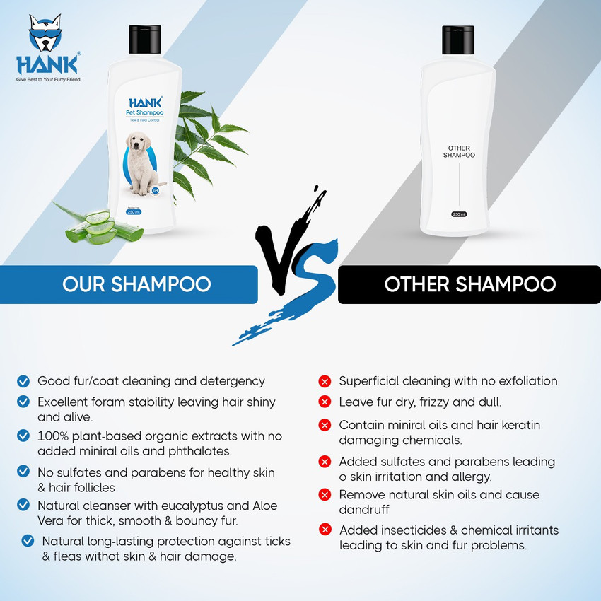 Dematting dog shampoo sales