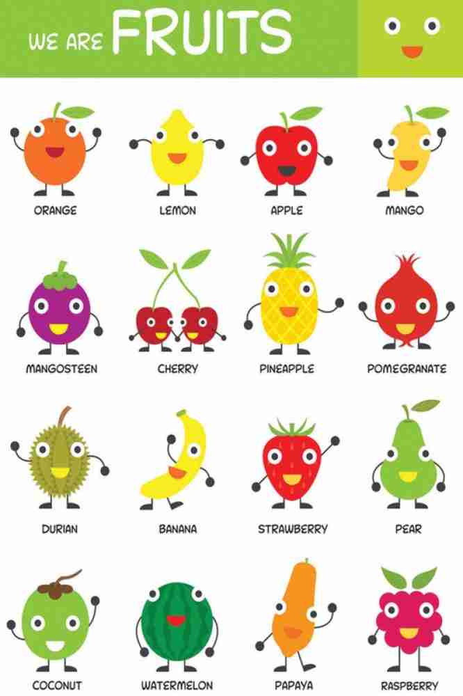 Fruits Name Chart Poster with Gloss Lamination Paper Print - Children,  Educational posters in India - Buy art, film, design, movie, music, nature  and educational paintings/wallpapers at
