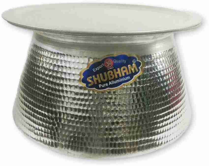 Shubham Aluminum Deg Biryani Rice Cooking Pot with Lid, 3KG Rice