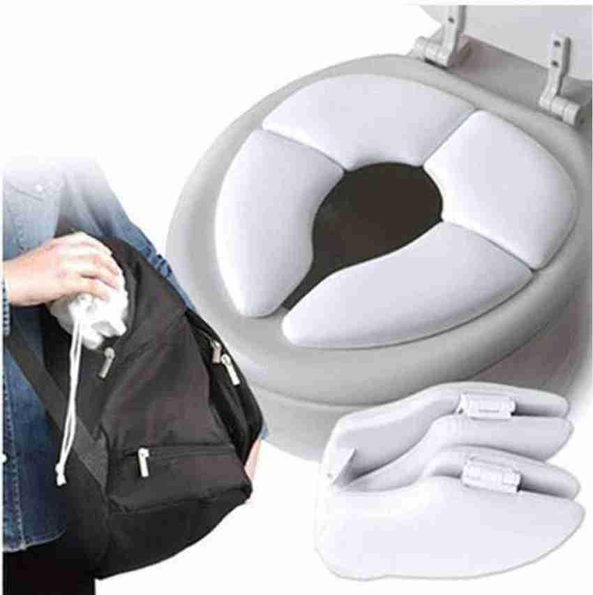 Folding padded toilet seat online