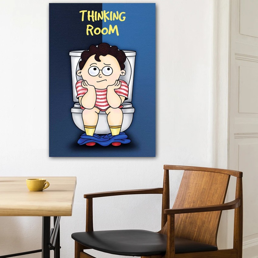 surmul 45.72 cm Thinking Room Funny Poster Wall Sticker Digital For  Bathroom Washroom Toilet Door 12x18 inch Removable Sticker Price in India - Buy  surmul 45.72 cm Thinking Room Funny Poster Wall