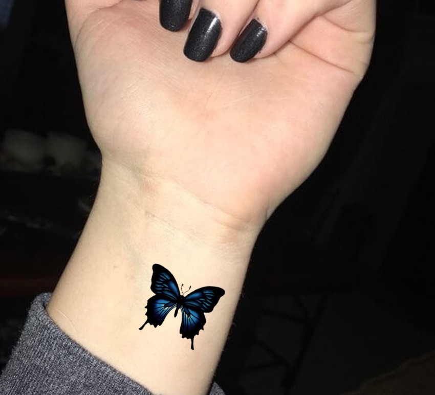 Small Black Butterfly Temporary Tattoo  Set of 3  Little Tattoos