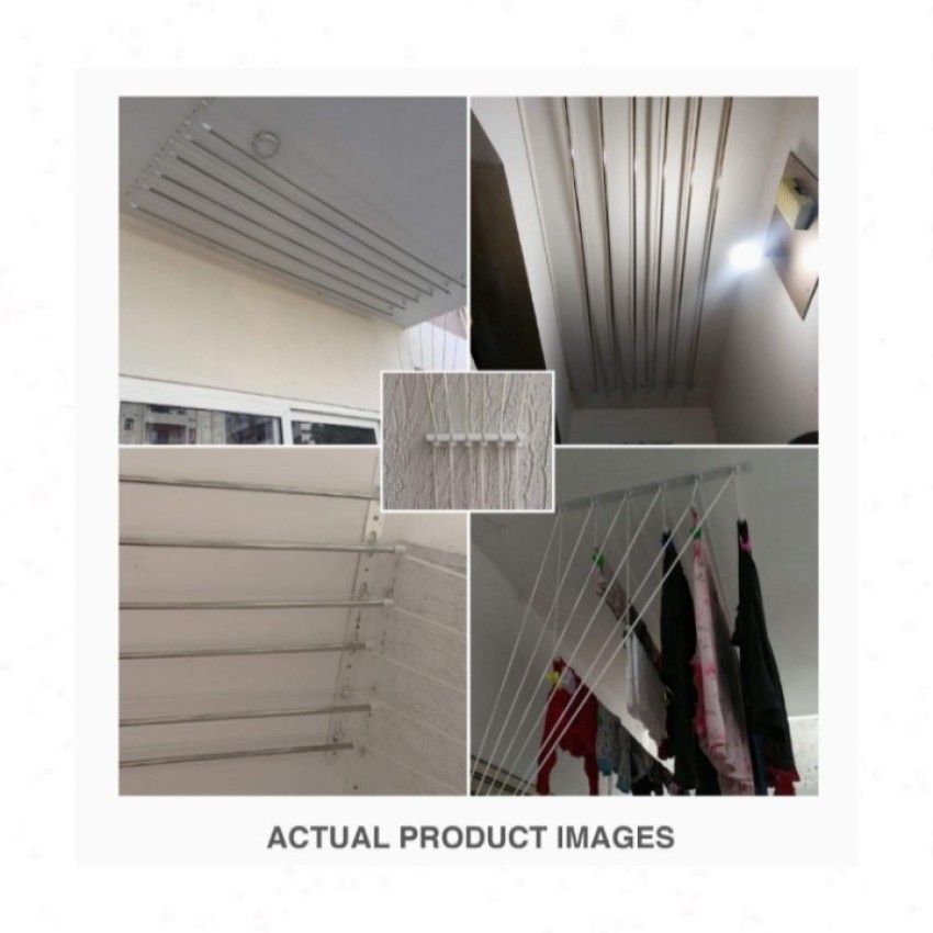 Ceiling Cloth Drying Roof Hangers [6feet x 6 lines], Ever Dry Ceiling Cloth  Drying Hangers