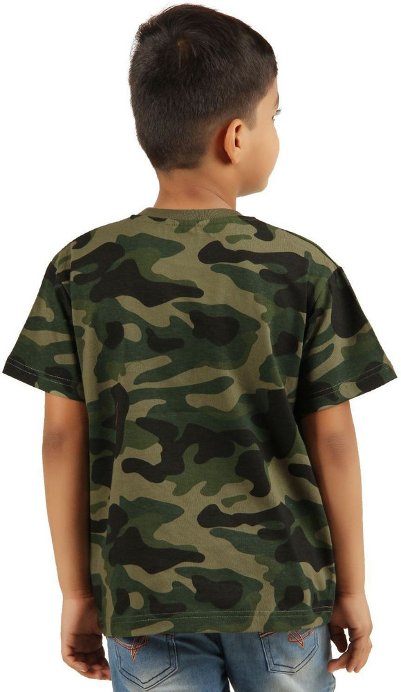 Flipkart Printcomet Boys Printed Cotton Blend Regular T Shirt Round Neck