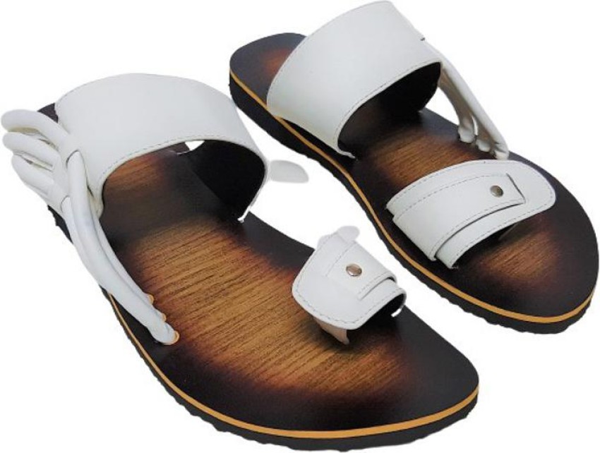 White chappal for discount men