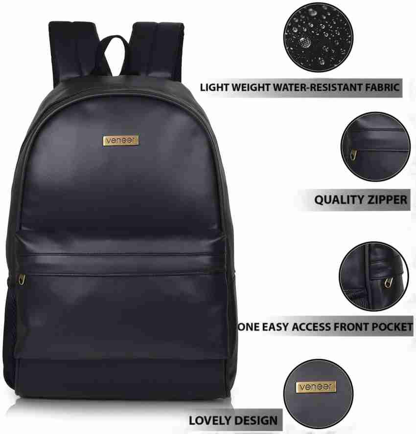Veneer Medium 20 L Laptop Backpack Men Womens Girls Fashion PU Leather Mini  Casual Backpack Bags for School, College, Tuition, Office Bag