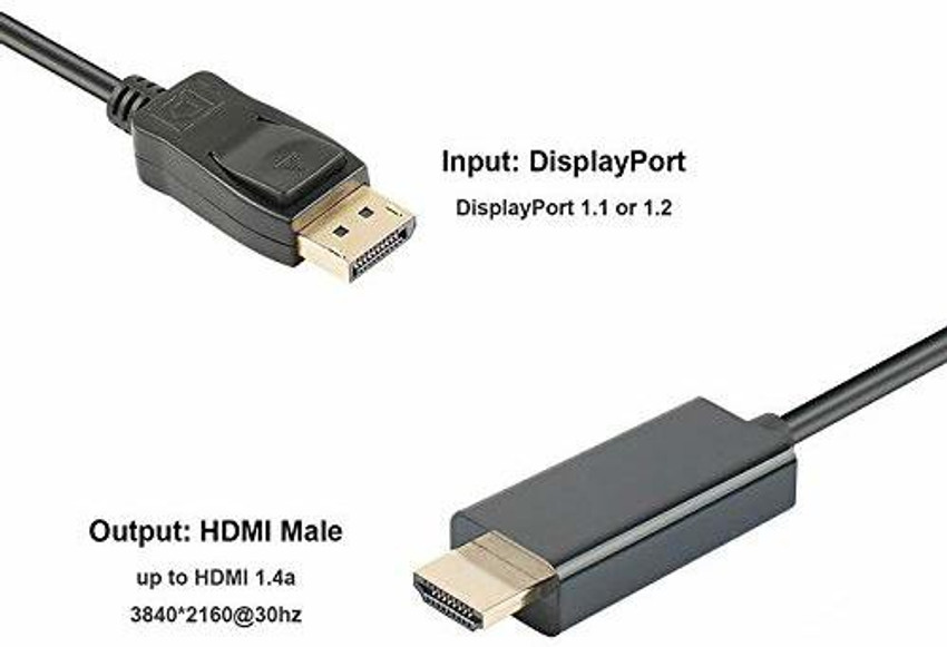 GIPTIP HDMI Cable 1.7 m 1.7 Meter Display Male Port to HDMI Male Cable 1080P Full HD Video Gold Plated DP Display Port to HDMI Cable GIPTIP Flipkart