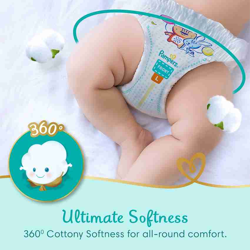 Pampers Premium Cotton like soft Diapers with Wetness Indicator