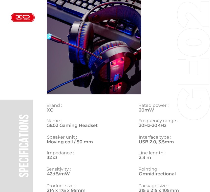 joyroom xo GE 02 Gaming headset Wired Gaming Headset Price in