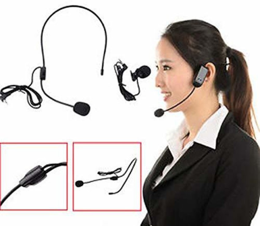 FITUP 3.5mm Head Wear Wired Headset Wireless Headphone Microphone