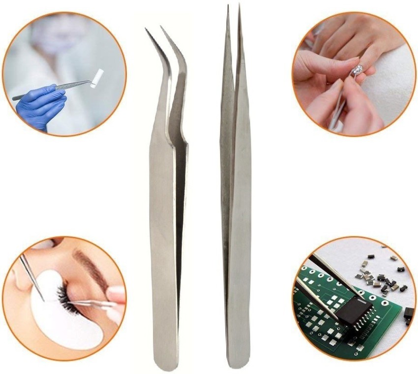 Stainless Steel Tweezers Set