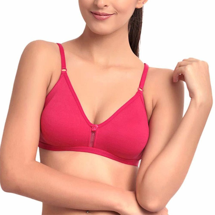 T-Shirt Daily Wear Pink Satin Bra, Plain at Rs 39/piece in New Delhi