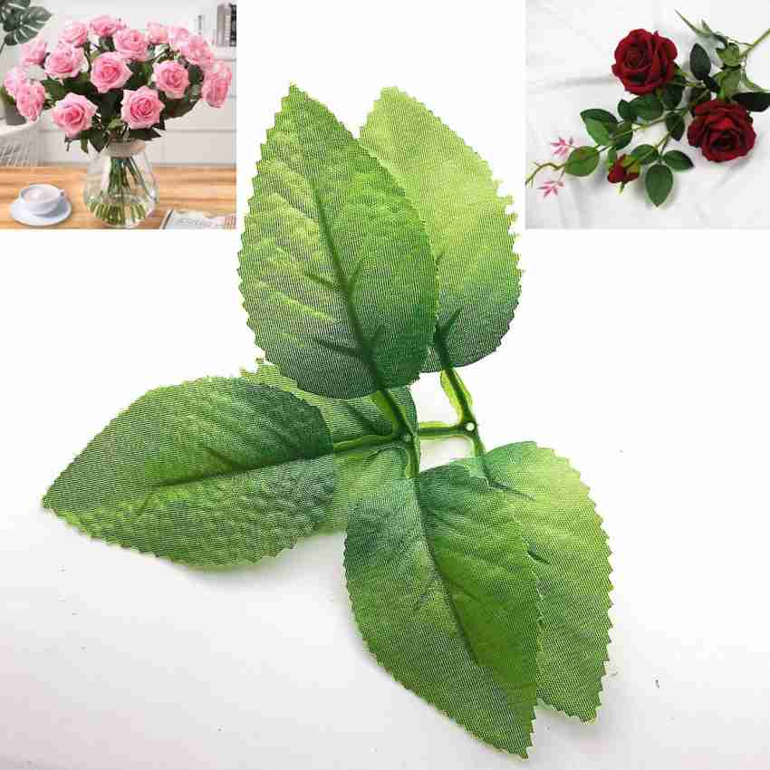 Artificial Silk Rose Leaf, 40 Pcs Artificial Greenery Fake Leaves