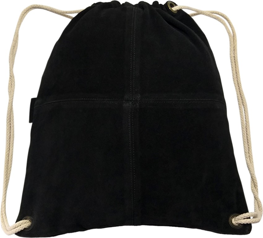 Drawstring Bucket Leather Backpack