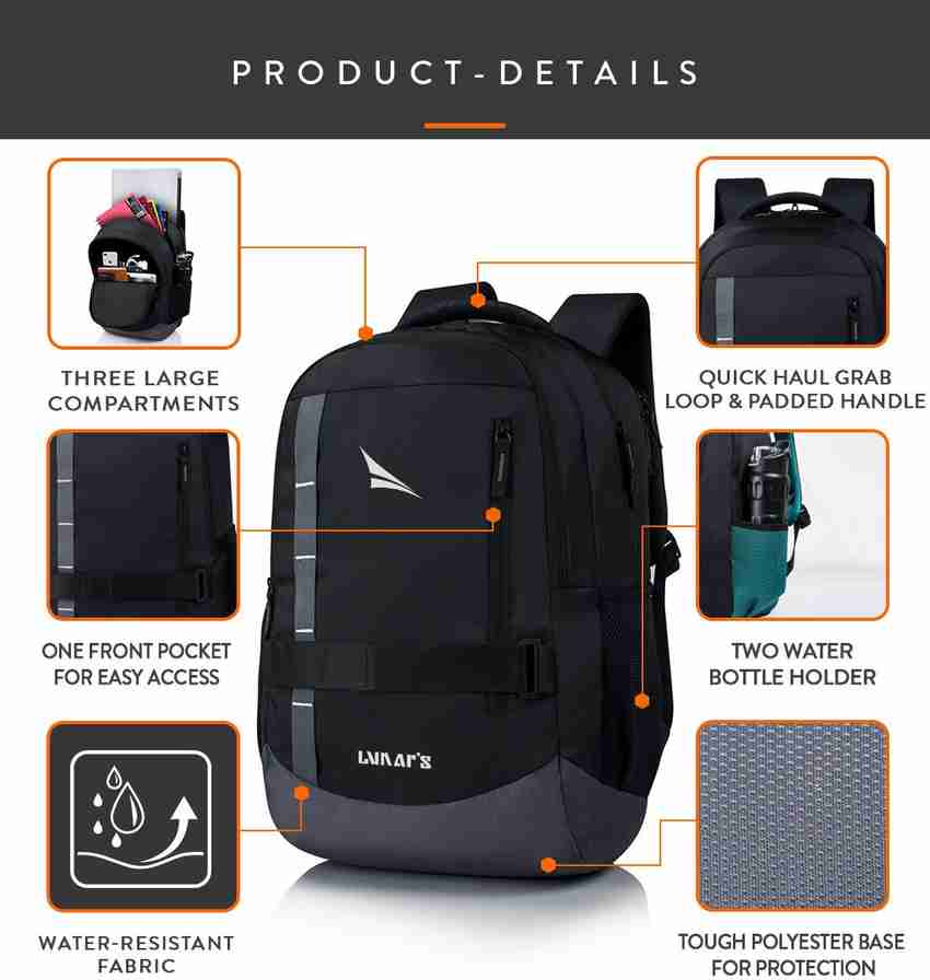 3 store compartment backpack