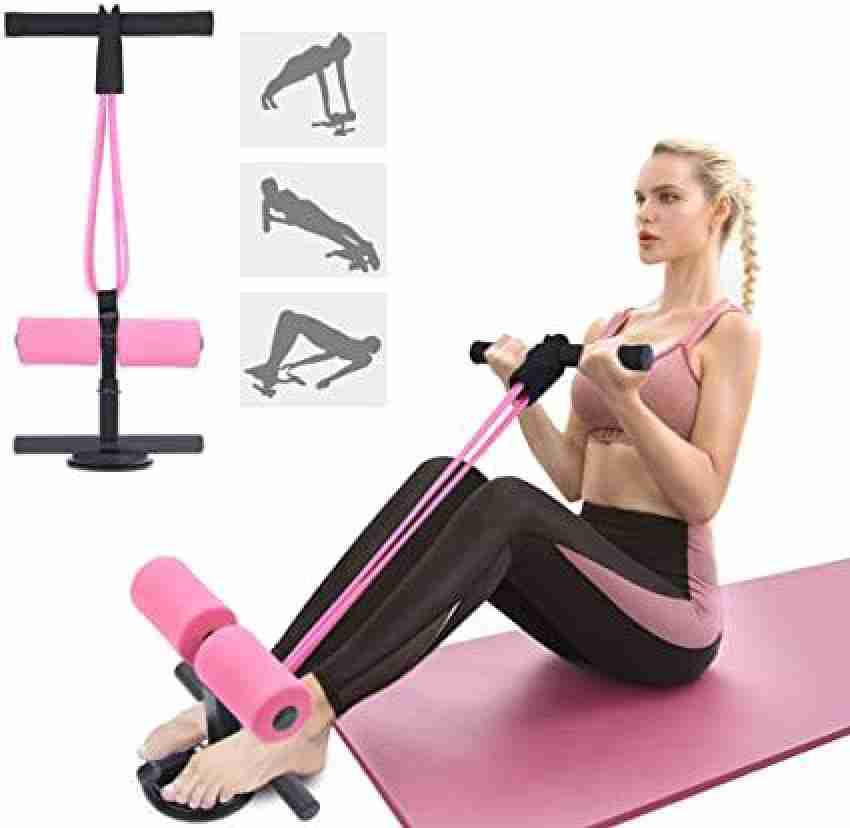 SEASPIRIT Sit Up Bar for Floor with Resistance Bands Sit Up