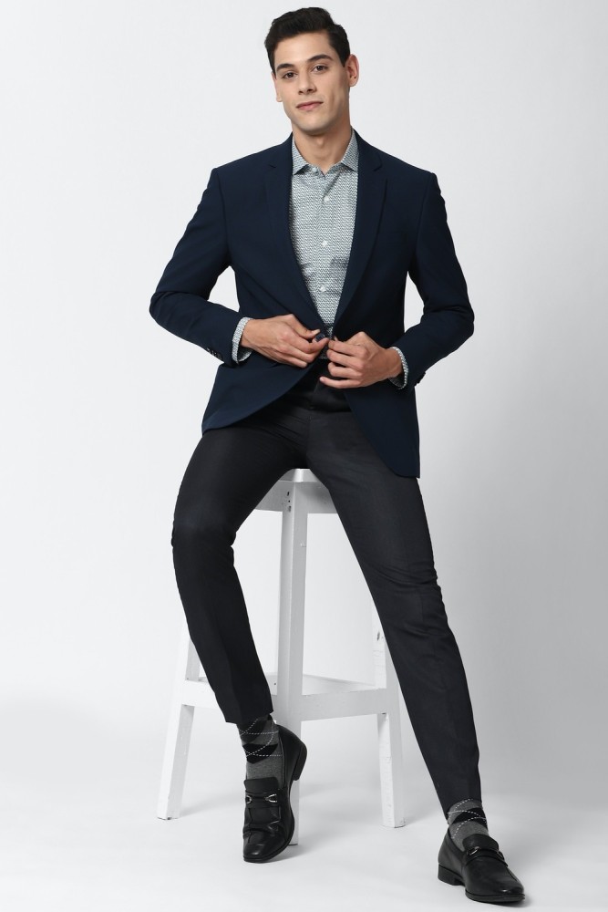 Peter England Elite Solid Blazer & Trousers Suit