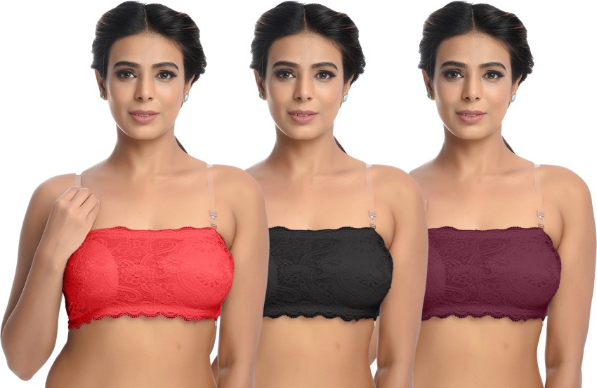 Buy SOIE Women's Strapless Transparent Back Bra