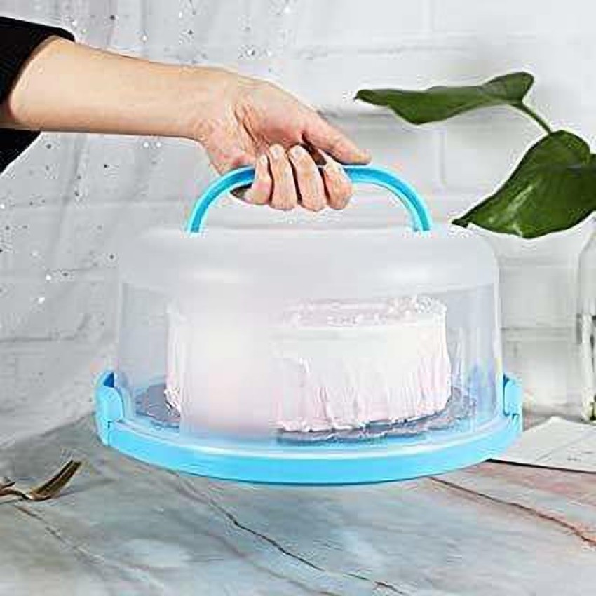 Plastic Cake Carrier, Cake Keeper with Cover and Handle, 10.23 Inch Cake  Container for Transport Cakes, Desserts, Light Blue - Walmart.com
