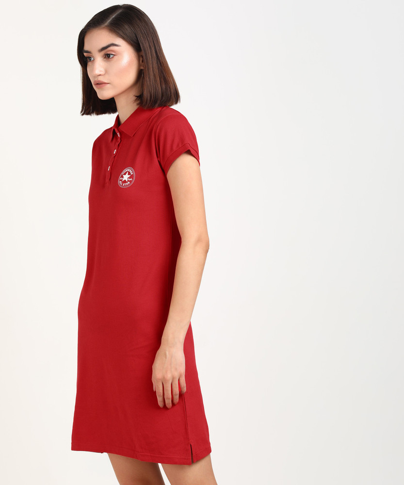 red dress with converse