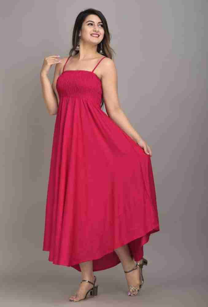 panghat collection Women Gown Pink Dress - Buy panghat