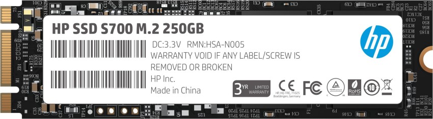 Unidad de estado sólido HP S700 SSD 250GB M.2 2280 SATA 6 Gb/s - Promart