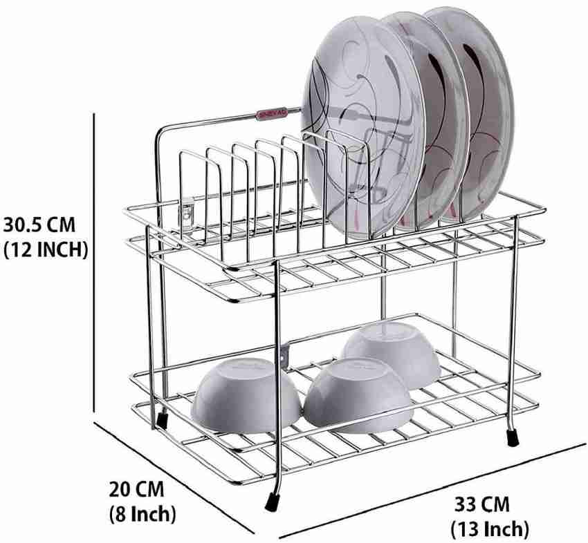 MANTAVYA Plate Kitchen Rack Steel 2 Layer Plate & bowl Stand Kitchen  Utensil Rack Price in India - Buy MANTAVYA Plate Kitchen Rack Steel 2 Layer  Plate & bowl Stand Kitchen Utensil