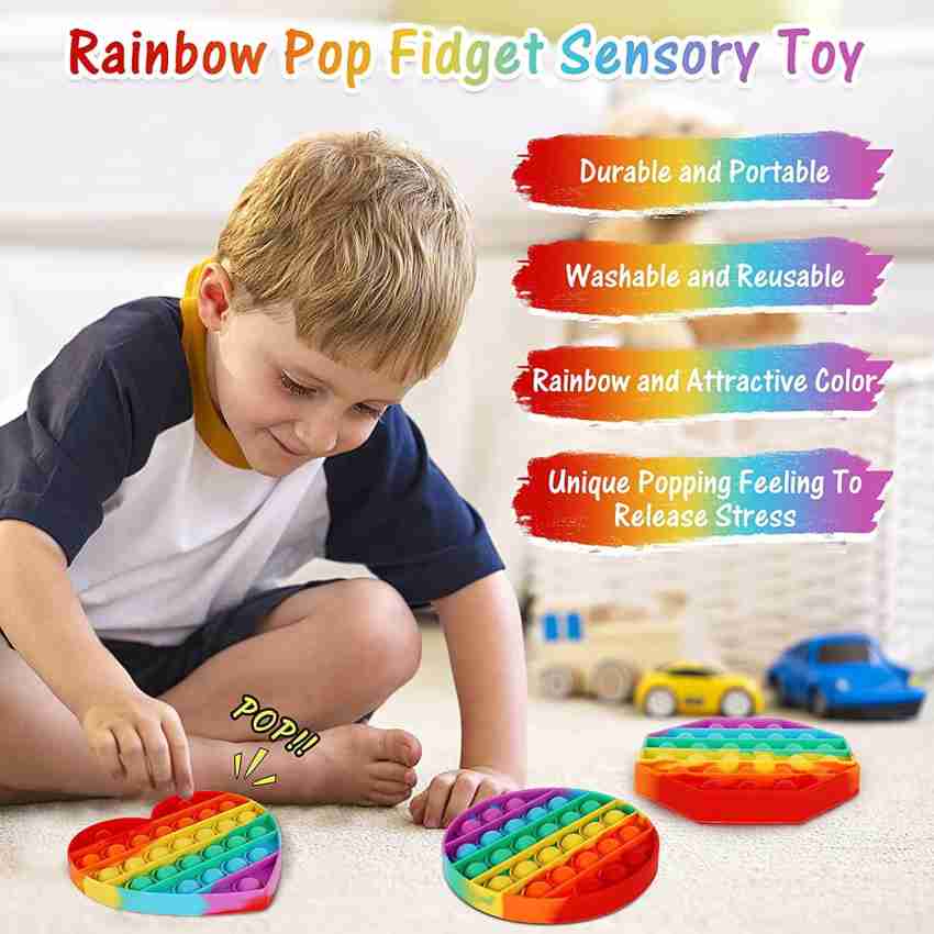 (4 Pack) Pop It Fidget Toys Pop Its Fidgets Stocking Stuffers for Kids  Fidget 