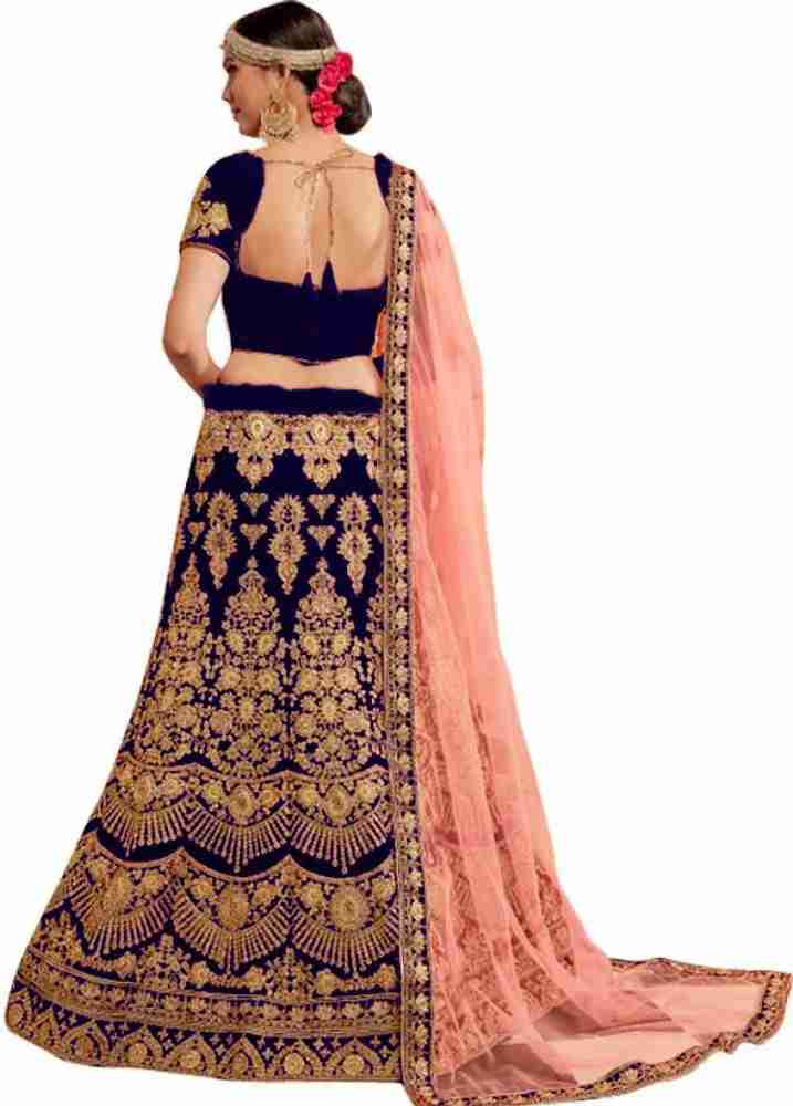 F Boutique Embroidered Semi Stitched Lehenga Choli Buy F