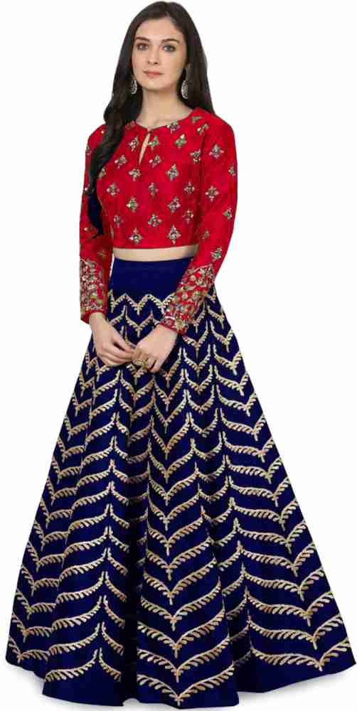 Crop s lehenga deals flipkart