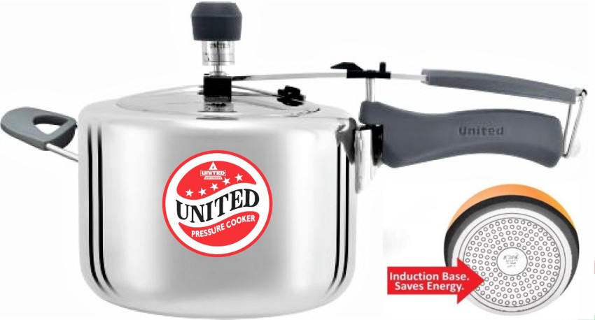 United 5 L Inner Lid Induction Bottom Pressure Cooker Price in India Buy United 5 L Inner Lid Induction Bottom Pressure Cooker online at Flipkart