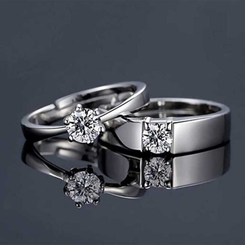 Silver ring outlet couple set