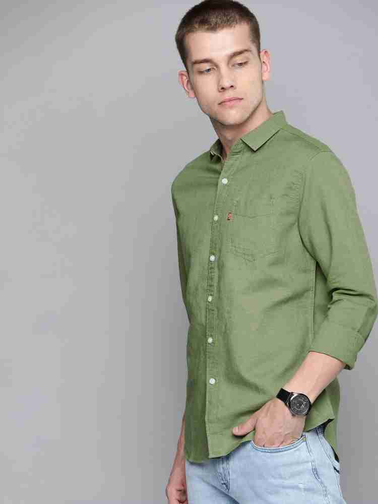 Green sale levis shirt