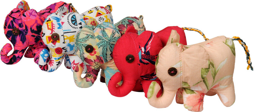 Folktales Vibrant India VI Elephant Soft Toy Keychain for Kids age