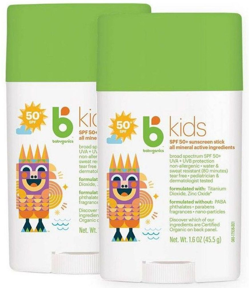 Babyganics sunscreen stick top