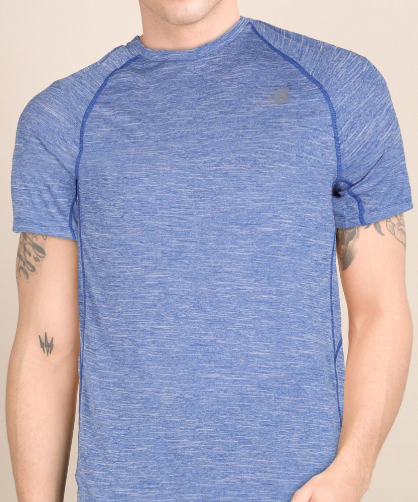 New Balance Self Design Men Round Neck Blue T Shirt Buy New Balance Self Design Men Round Neck Blue T Shirt Online at Best Prices in India Flipkart