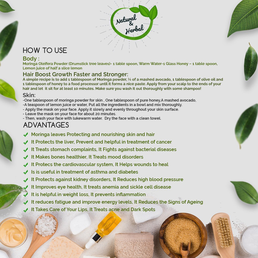 Moringa powder for skin deals