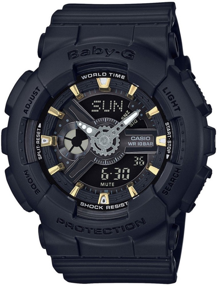 Baby g shock black and hot sale gold price