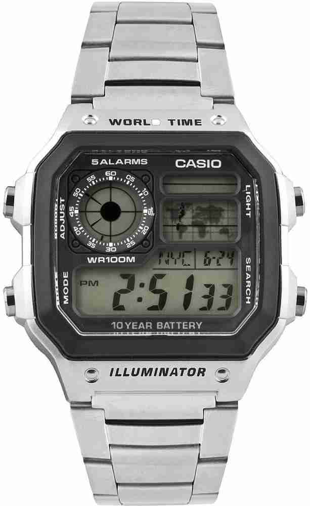 Casio 5 alarms wr100m clearance price