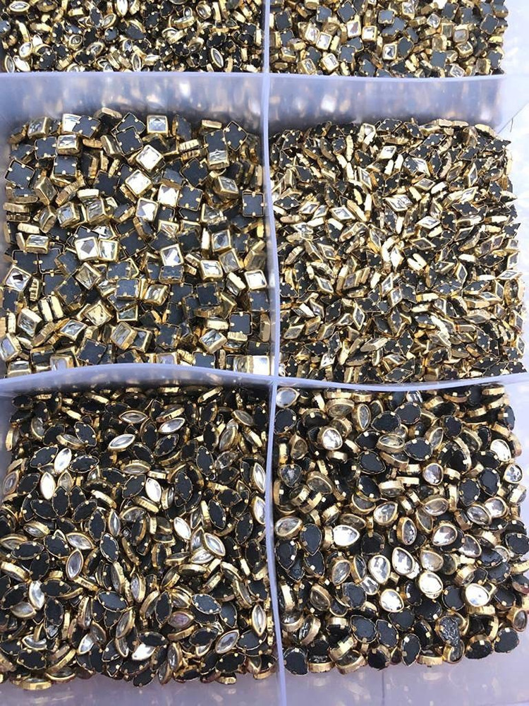 Kavya Cration kundan Stone kit with Storage Box 12 Shape for