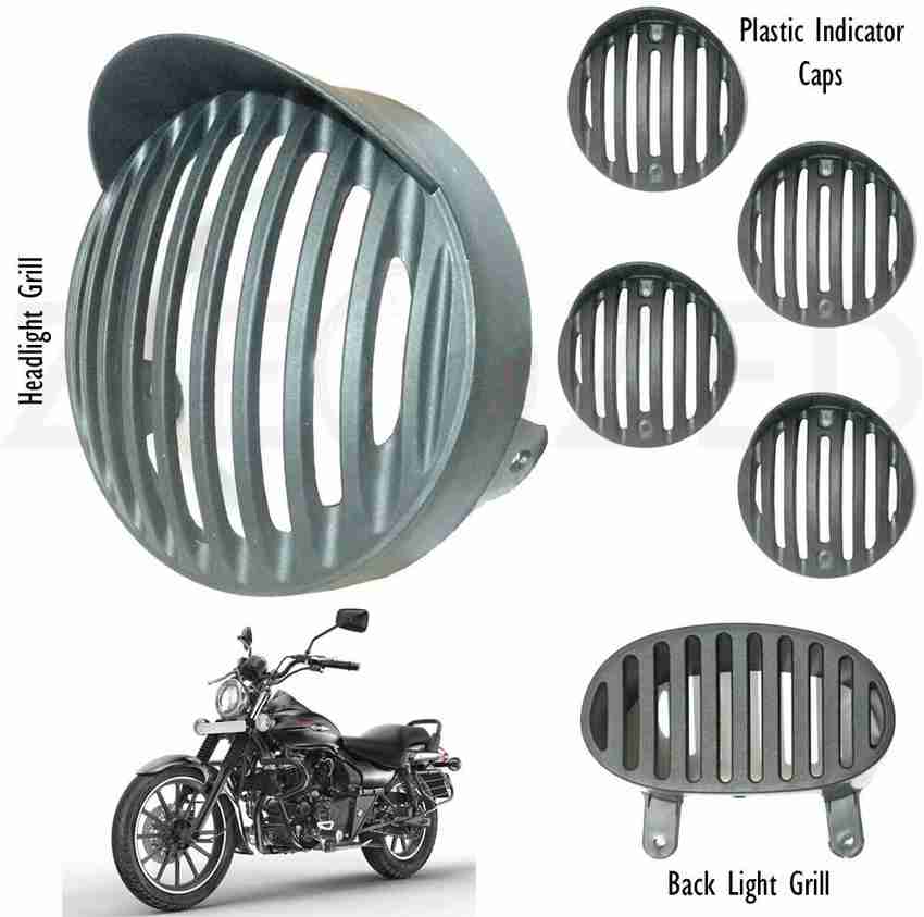 Zieozed ZD03 PVC Plastic Headlight and Indicator Grill Set For Bajaj Avenger Street Cruise Models 2005 2008 2010 2015 2016 2017 Black Bike Headlight Grill Price in India Buy Zieozed ZD03