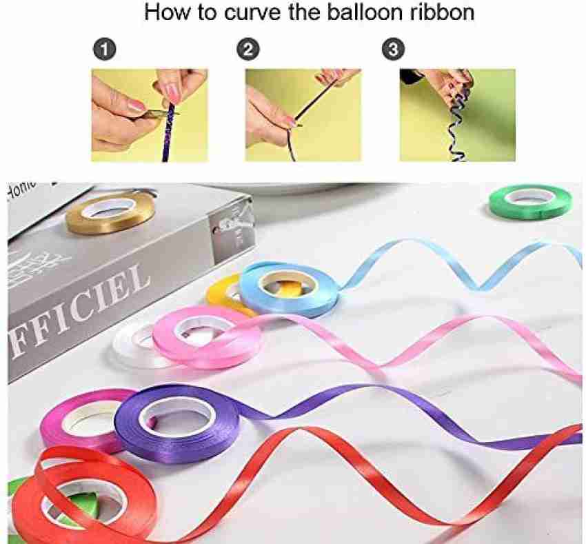 SYGA Curling Ribbon Set, 5mm Curling String Balloon Ribbons, 9 Colors Balloon  Ribbons for Crafts, Balloons, Florist Bows, Gift Wraps, Wedding or Birthday  Party, DIY Decoration- 9 Pcs, Multi Colour Price in